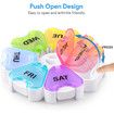 Portable Medicine Organizer with Easy Open Button Design for Vitamins