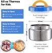 Large Leak-Proof Bento Lunch Box with 4-Compartment for Kids Compatible with Caperci Thermos Jar (Blue)