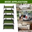 5 Steps Folding Dog Cat Pet Ramp Stairs Ladder for Car Aluminium Artificial Grass Surface