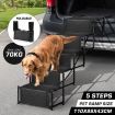 5 Steps Dog Ramp Stairs Pet Cat Ladder for Bed Car Couch Folding Nonslip Metal Frame