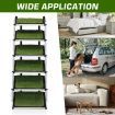 6 Steps Aluminium Dog Cat Pet Ramp Stairs Ladder Folding with Artificial Grass Surface