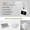 Rechargeable Desk Lamp with USB Charging Port, Pen Holder/Phone Holder, Study Lamp for Kids Home Office Bedroom