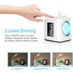 LED Study Desk Lamp with USB Charging Port, Display, Calendar and Color Night Light, Dimmable LED Table Lamp