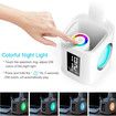 LED Study Desk Lamp with USB Charging Port, Display, Calendar and Color Night Light, Dimmable LED Table Lamp
