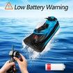 RC Boats for Kids Remote Control Boat for Pools & Lakes with 2 Batteries/Dual Motors/2 Charger Cables & Low Battery Prompt Motor Boat (Blue)
