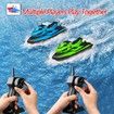 RC Boats for Kids Remote Control Boat for Pools & Lakes with 2 Batteries/Dual Motors/2 Charger Cables & Low Battery Prompt Motor Boat (Blue)