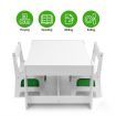 Kidbot Childrens Lego Table and Chair Set 2 in 1 with Chalkboard Wooden Kids Multifunctional Desk Activity Play Centre