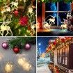 1.5M Christmas fairy lights, reindeer fairy lights LED on silver wire deer warm white Static battery operated LED garland garden decoration
