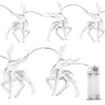 1.5M Christmas fairy lights, reindeer fairy lights LED on silver wire deer warm white Static battery operated LED garland garden decoration
