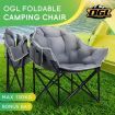 Camping Chair Folding Hiking Fishing Beach Picnic Seating Outdoor Portable Gray