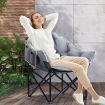 Camping Chair Folding Hiking Fishing Beach Picnic Seating Outdoor Portable Gray