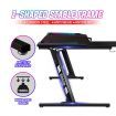 L Shaped Gaming Desk Computer Office Racer Table Desktop RGB LED Carbon Fiber 140CM