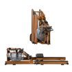 Genki Foldable Wooden Water Rowing Machine Rower Home Gym LCD App Control Adjustable Resistance