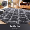 Fluffy Shaggy Floor Area Rug Large Mat Carpet Living Room Bedroom Grey Window Grilles