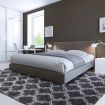 Fluffy Shaggy Floor Area Rug Large Mat Carpet Living Room Bedroom Grey Window Grilles