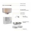Auto Pet Cat Feeder Dog Automatic Dual Bowls Timed Food Dispenser 6L with Voice Recorder Petscene White