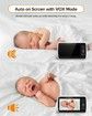 Baby Monitor with Remote Pan Tilt Zoom Infrared Night Vision,Temperature Display,Lullaby,Two Way Audio,960ft Range