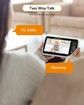 Baby Monitor with Remote Pan Tilt Zoom Infrared Night Vision,Temperature Display,Lullaby,Two Way Audio,960ft Range