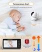 Baby Monitor with Remote Pan Tilt Zoom Infrared Night Vision,Temperature Display,Lullaby,Two Way Audio,960ft Range