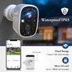Wireless Outdoor Camera, Battery Powered Cameras for Home Security, 1080P Color Night Vision, AI Motion Detection