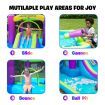 Doctor Dolphin Bounce House Waterslide for Kids Backyard Outdoor Pool with Slide Water Inflatable Park Gun Splash
