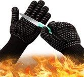 Oven Gloves Heat Resistant Gloves,Cut-Resistant Grill Gloves,Non-Slip Silicone BBQ Gloves,Oven Mitts,Smoker,Barbecue,Grilling