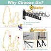 Wall Mounted Clothes Hanger with Swing Arm, Laundry Room Dryer Rack (2-Pack, Black)