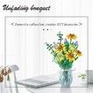 Flower Building Bricks 881PCS Artificial Bouquet Blocks Compatible with Most Brands for Adults Teens