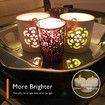 Halloween Flameless Tea Lights Candles,12 pcs Flickering Tealights with Warm White Light for Christmas,Wedding,Valentine's Day,