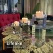 Halloween Flameless Tea Lights Candles,12 pcs Flickering Tealights with Warm White Light for Christmas,Wedding,Valentine's Day,