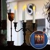 12PCS Battery Operated LED Taper Candles Light, Flameless Taper Candles with Flickering Warm White Light