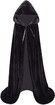 Unisex Full Length Velvet Hooded Cape Halloween Christmas Cloak Vampire Witch Cosplay Costume Size L(150cm)