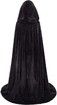 Unisex Full Length Velvet Hooded Cape Halloween Christmas Cloak Vampire Witch Cosplay Costume Size L(150cm)