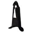 Unisex Full Length Velvet Hooded Cape Halloween Christmas Cloak Vampire Witch Cosplay Costume Size L(150cm)