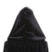 Unisex Full Length Velvet Hooded Cape Halloween Christmas Cloak Vampire Witch Cosplay Costume Size L(150cm)