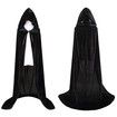 Unisex Full Length Velvet Hooded Cape Halloween Christmas Cloak Vampire Witch Cosplay Costume Size L(150cm)