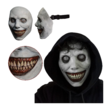 Halloween Mask Scary Smiling Demons Mask with White Eye Horrible Devil Cosume