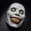 Halloween Mask Scary Smiling Demons Mask with White Eye Horrible Devil Cosume