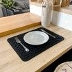 Silicone Dish Drying Mats for Kitchen Counter 16x12 inches Non-Slip Sink Mat, Heat Resistant Hot Pot Holder 2 Pack Black