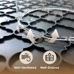 Silicone Dish Drying Mats for Kitchen Counter 16x12 inches Non-Slip Sink Mat, Heat Resistant Hot Pot Holder 2 Pack Black