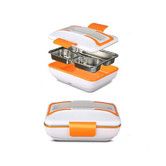 Electric Heating Lunch Box with Stainless Steel Container, 12V 24V Only Car Plug