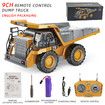 1:24 9CH RC Alloy Dump Truck Car Engineering Vehicle Forklift Heavy Excavator Remote Control Car Toys for Boys Children's Gifts