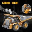 1:24 9CH RC Alloy Dump Truck Car Engineering Vehicle Forklift Heavy Excavator Remote Control Car Toys for Boys Children's Gifts