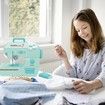 Sewing Machine Toy Sewing Kit for children from 8 to 12 years old Interesting Educational Toy Suitable for Kid And Beginners Travel Gift Color Green
