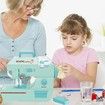 Sewing Machine Toy Sewing Kit for children from 8 to 12 years old Interesting Educational Toy Suitable for Kid And Beginners Travel Gift Color Green