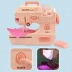 Sewing Kit Toy Machine Educational Fun Craft Learning Gift Portable Travel Children Creative Skill Beginner Pink Ages 8+