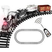 Train Set Remote Control Smoke Sound Light Toy Gift RC Realistic Educational Interactive Play Birthday Fun Boys Girls
