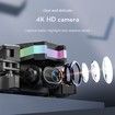 Mini Drone 4K Professional HD Camera WIFI FPV Air Pressure Fixed Altitude Foldable Quadcopter RC Helicopter Toys Dual Batteries