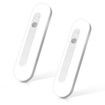 2x 18cm LED Wireless Under Cabinet Lights Rechargeable Magnetic Night Light Bar for Cabinet,Wardrobe,Kitchen,Hallway COL White