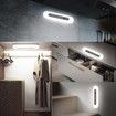 2x 18cm LED Wireless Under Cabinet Lights Rechargeable Magnetic Night Light Bar for Cabinet,Wardrobe,Kitchen,Hallway COL White